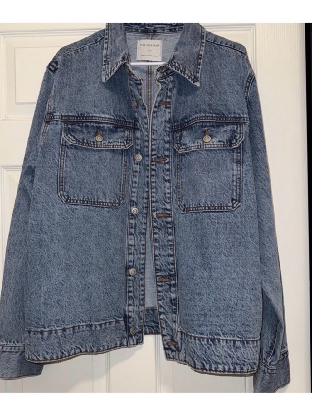 Primark Light Blue Washed Denim Shirt Jacket